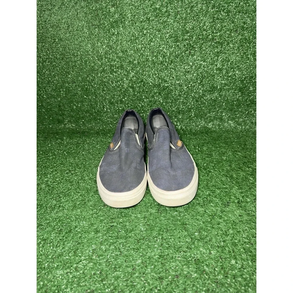 VANS Classic Slip-On Womens Size 8 Blue White Checkerboard Sneakers Shoes
